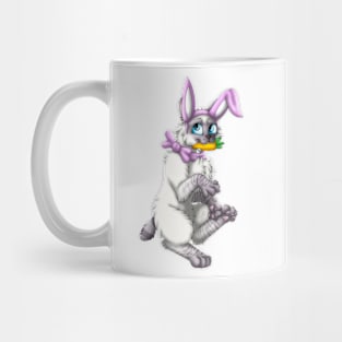 Bobtail BunnyCat: Lilac Lynx Point (Pink) Mug